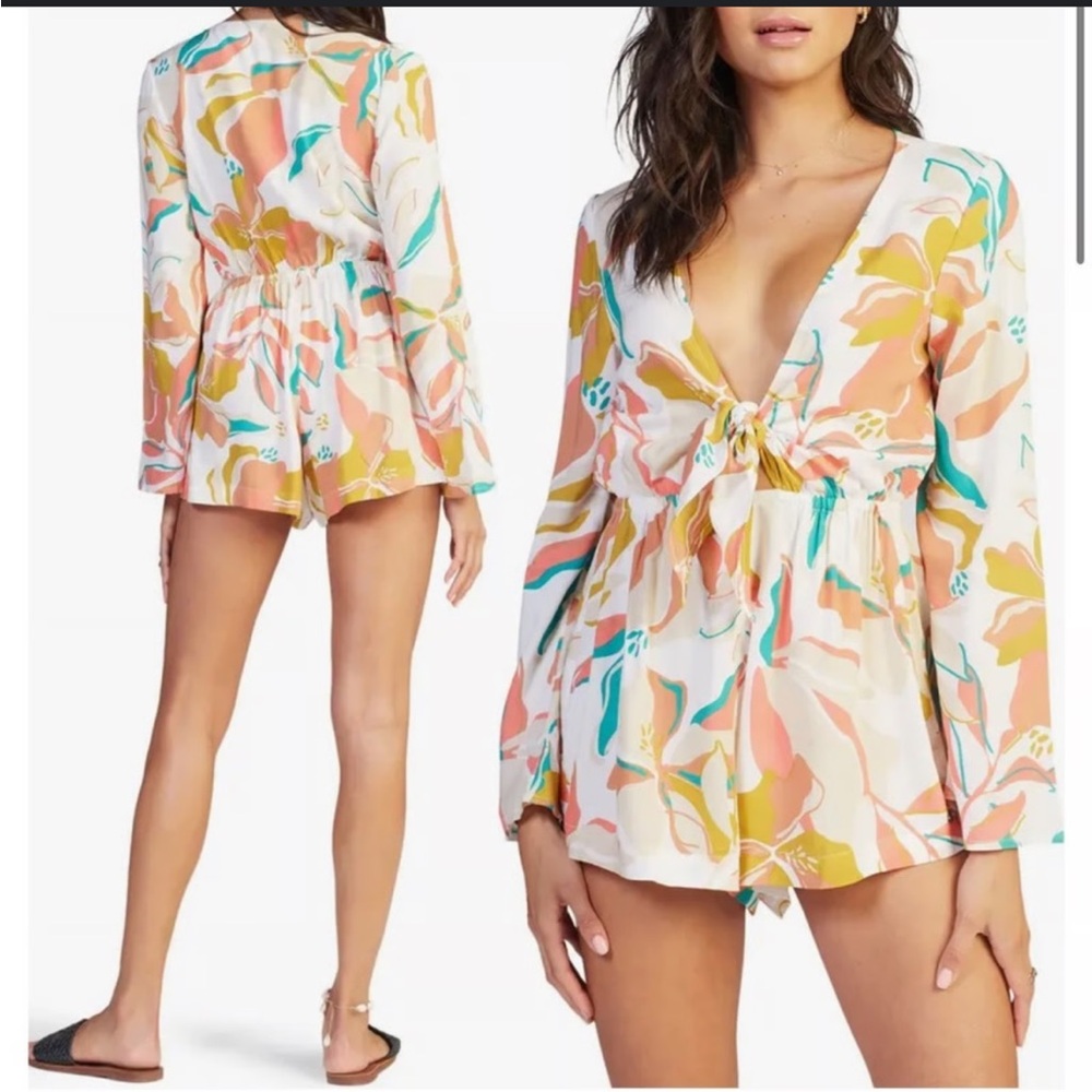 Sexy Roxy Multicolor Romper Perfect for summer. Size Small - Picture 2 of 6